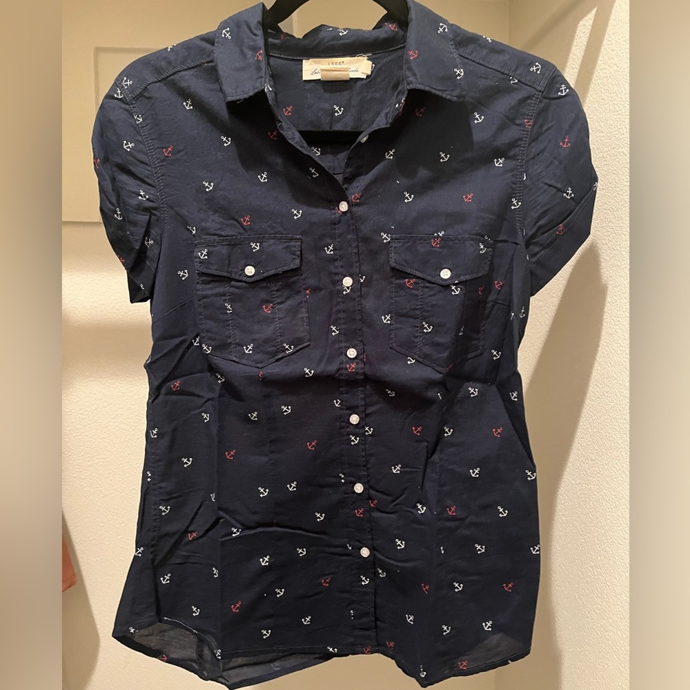 🚨NWOT H&M Nautical Button-up ⚓️ RUNS SMALL